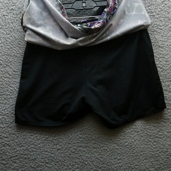 Tranquility Women's S Floral Black Short A-Line Activewear Skort 29" 3" 6.75" - Picture 4 of 4